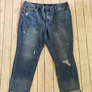 Simply Be denim Fern boyfriend jeans-US 16